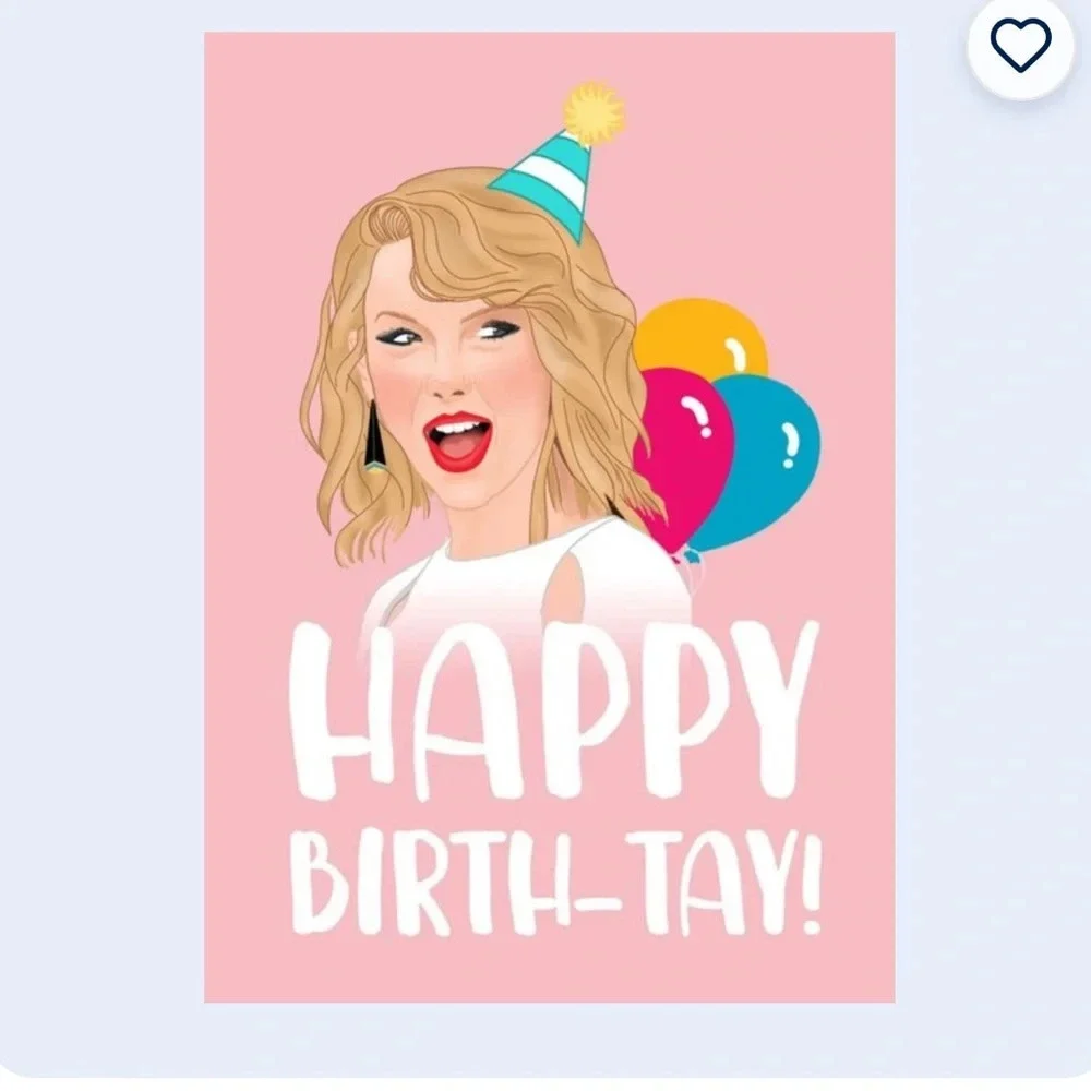 2 Taylor Swift Happy Birthday Card Swiftie Gift Eras Tour